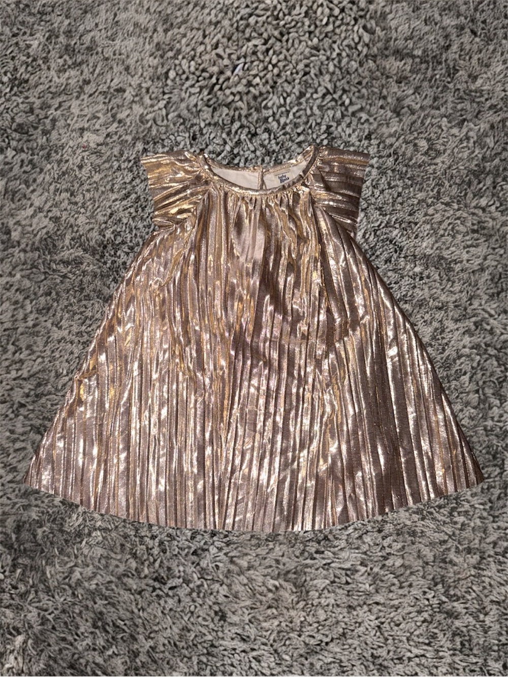 Gold Pleated Dress